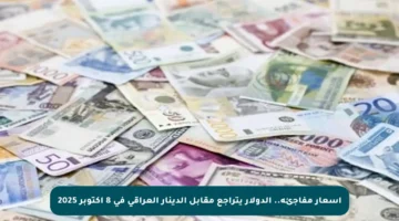 أسعار مفاجئة.. الدولار يتراجع مقابل الدينار العراقي في 8 أكتوبر 2025